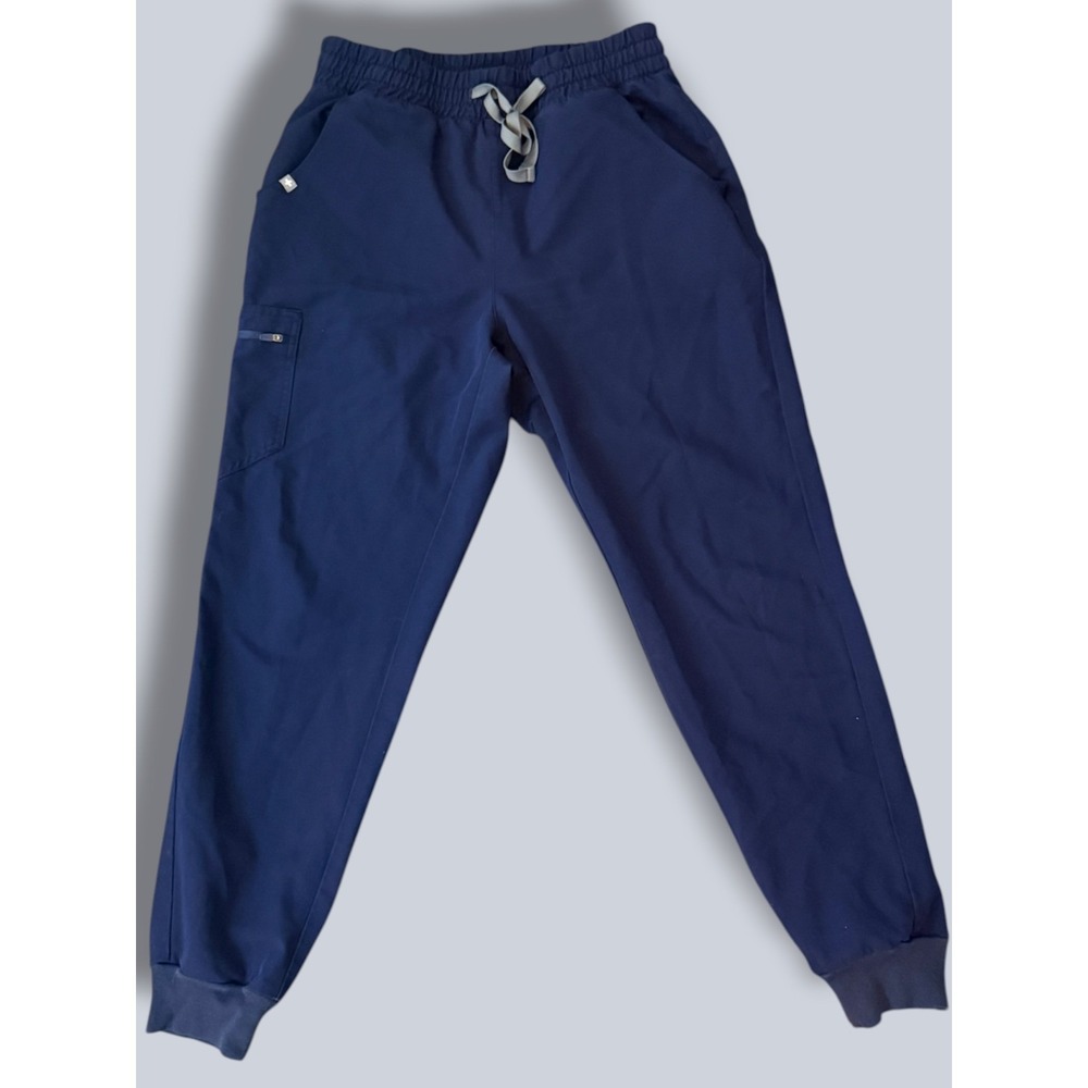 FIGS Zamora Jogger Scrub Pants Navy Blue High Waisted Cargo M